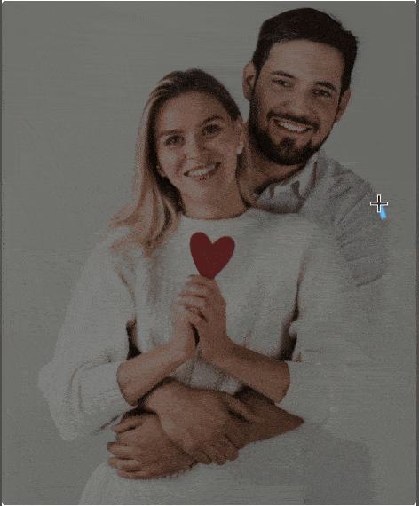 Freehand Crop example with a couple image